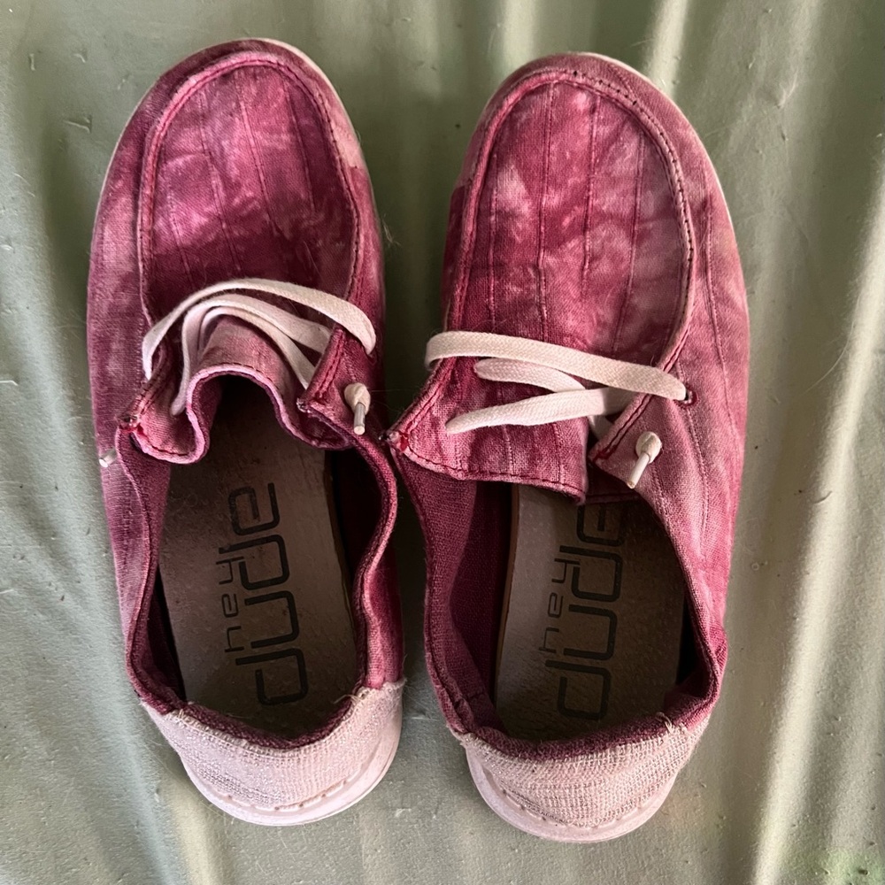 Hey Dude Wendy Red Tie-Dye Shoes
